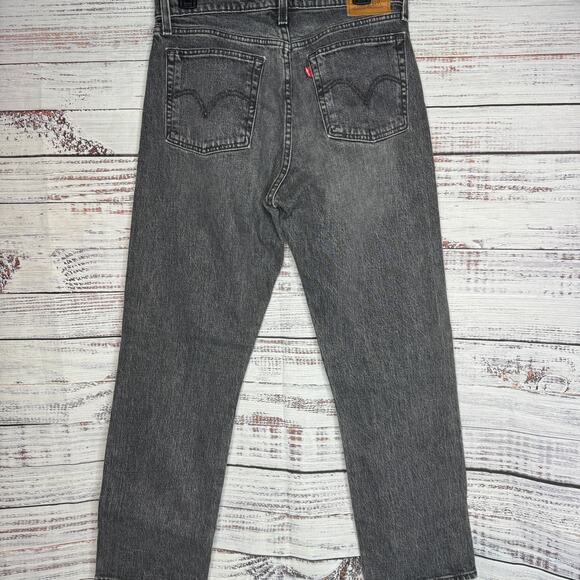 Levi’s Wedgie Straight Jeans Women’s Size 29 Gray High Rise Slim Straight Leg - Picture 4 of 7